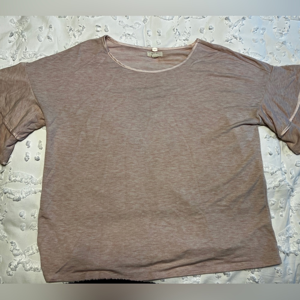 Pink bell sleeve top